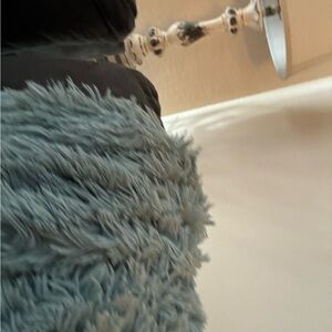 Fluffy Gray Throw Blanket